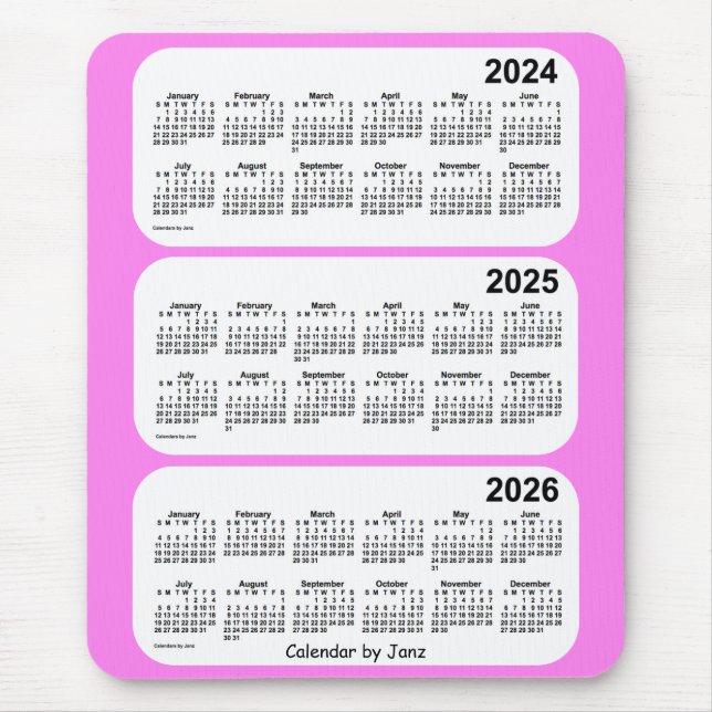 2024-2026 Violet 3 Year Calendar by Janz Musmatta (Framsidan)