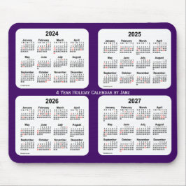 2024-2027 Lila Helgdag Calendar av Janz Musmatta