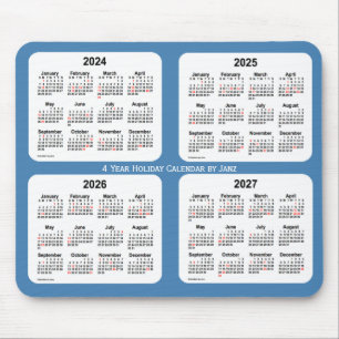 2024-2027 Steel Blue Helgdag Calendar från Janz Musmatta