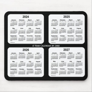 2024-2027 svartvita 4 år kalender vid Janz Musmatta