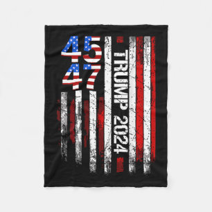 2024 45 47 Vintage Amerikanska Flagga Retro 4547 Fleecefilt