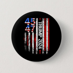 2024 45 47 Vintage Amerikanska Flagga Retro 4547 Knapp