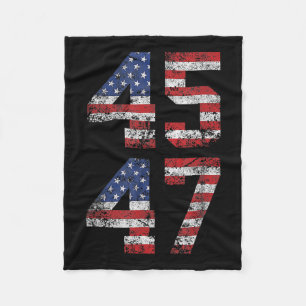 2024 45 47 Vintage Amerikanska Flagga Retro 4547 U Fleecefilt