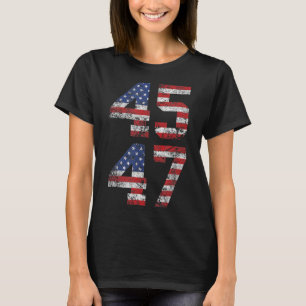 2024 45 47 Vintage Amerikanska Flagga Retro 4547 U T Shirt