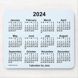 2024 Alice Blue Calendar av Janz Mouse Pad Musmatta