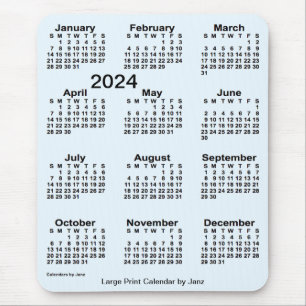2024 Alice Blue Large Print Calendar från Janz Musmatta