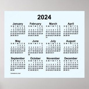 2024 Alice Blue Wall Calendar från Janz Poster