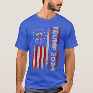 2024 Amerikansk Flagga 45 47 Krånskjorta T Shirt
