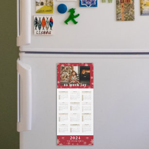 2024-Anpassningsbars fotojokalender Magnetiskt kor