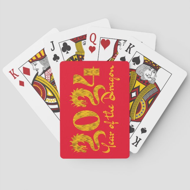 2024 ÅR AV DRAKENS GULD CASINOKORT (Baksidan)