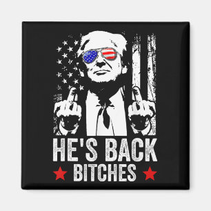 2024 är han "Back Es Trump 2025" Magnet