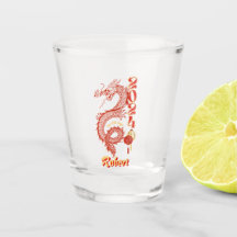2024 Året för Dragon Shot Glass