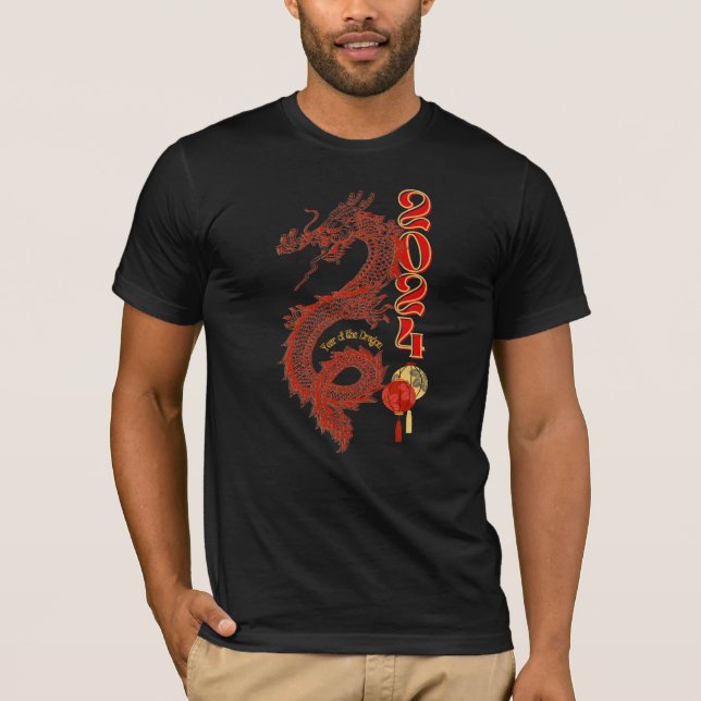 2024 Året för Dragon T-Shirt (Framsida)