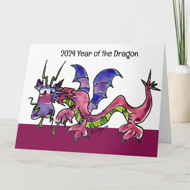 2024 Årets nya år i Dragon Kort (Framsida)