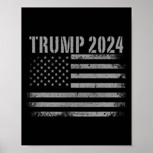 2024 års amerikanska Flagga, USA, Patriotic Milita Poster