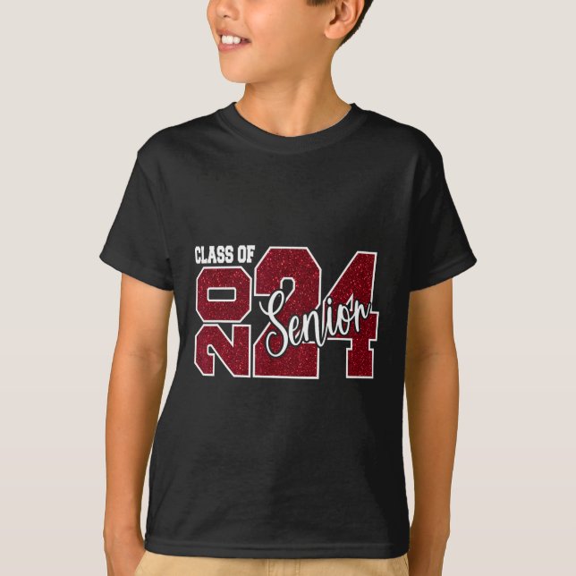 2024 års högsta 24 skoldag Studenten Pa T Shirt (Framsida)