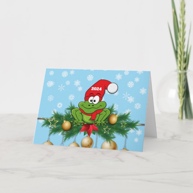 2024 års julkort för Träd-groddjur Kort (Framsida)