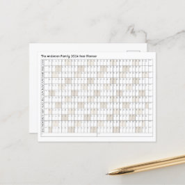 2024 års kalender för familjeföretaget Namn Vykort