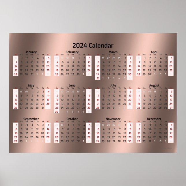 2024 års kalender för gyllene ålder poster (Framsidan)
