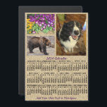 2024 års kalender - Kaffebönor - 3 Anpassningsbars Magnetisk Inbjudningskort<br><div class="desc">Den månatliga kalendermagneten för 2024 års text, 3 foto och anpassningsbar/personlig visar veckodagarna för varje månad i klassisk, professionell-tittar svart. Bakgrunden är en lätt beige kaffeböna mönster. Det här är en enkel, djärv årskalender som hjälper dig att erövra det nya året. Vet alltid vilket datum det är och kontrollera veckodagarna...</div>