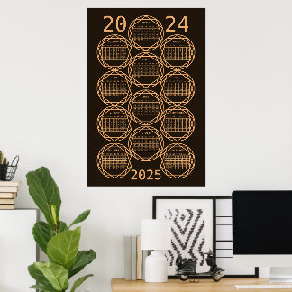 2024 års kalender poster