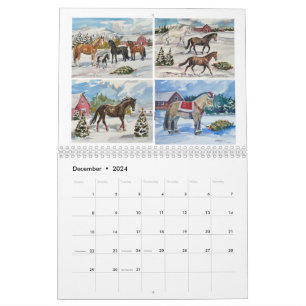 2024 års kalender - Susan Payne Equine Art