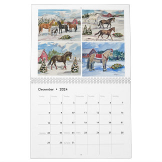 2024 års kalender - Susan Payne Equine Art