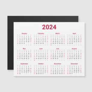 2024 års kort i en snabbkalender