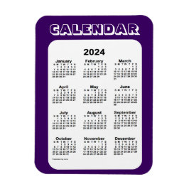 2024 års Lila-kalender från Janz 3x4 Magnet