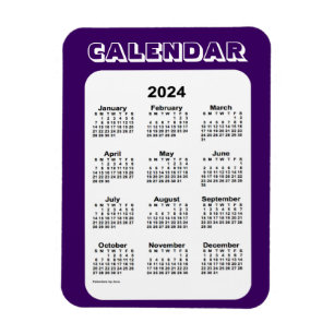 2024 års Lila-kalender från Janz 3x4 Magnet