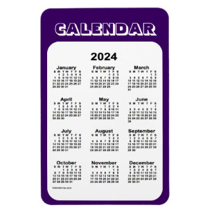 2024 års Lila-kalender från Janz 4 x 6 Magnet