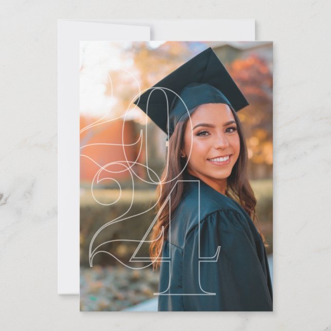 2024 års meddelande om framstående foto Studenten Inbjudningar (Framsida)