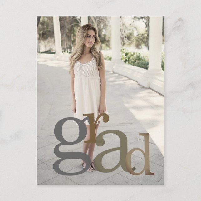 2024 års meddelande om Grad Photo Neutralt Tones Vykort (Framsida)