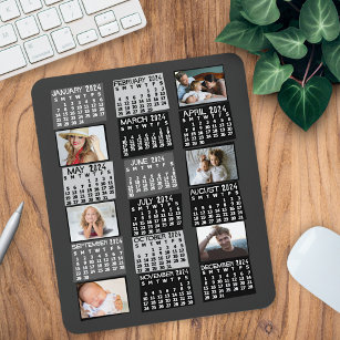 2024 års Mod i månadskalendern - svart fotokollage Musmatta