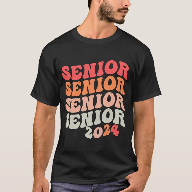 2024 års pensionsklass för 2024 års ledande Studen T Shirt (Framsida)