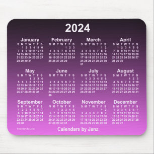 2024 års Shock rosa Neon-kalender från Janz Musmatta