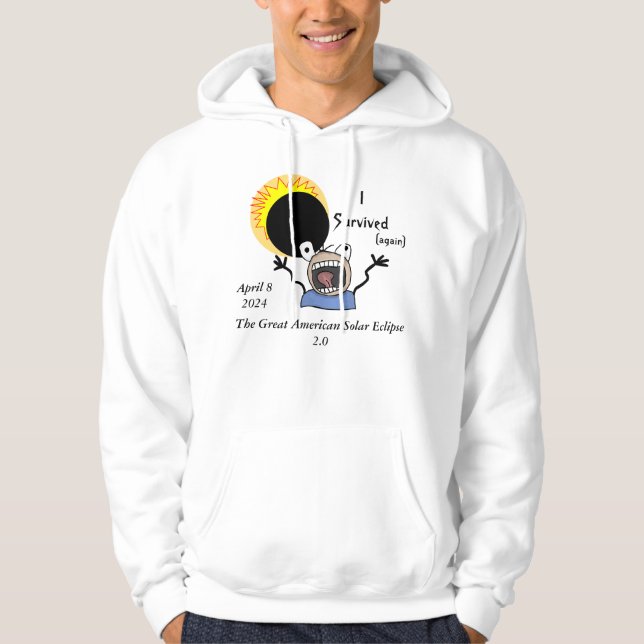 2024 års solförmörkelse överlevnadsedition hoodie (Framsida)