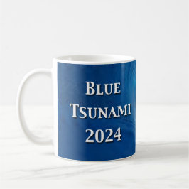 2024 års val av blå tsunami kaffemugg