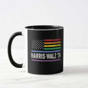 2024 års val av den amerikanska Flagga LGBTQ Harri Mugg