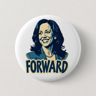2024 års val av Harris Walz Forward Gift Knapp