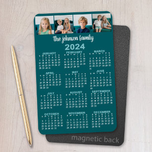 2024 års visningskalender för Fullt med 4 foton Magnet