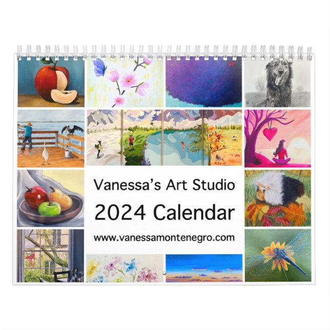 2024 Art Calendar Vanessa's Art Studio Kalender (Omslag)
