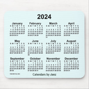 2024 Azure Calendar av Janz Mouse Pad Musmatta