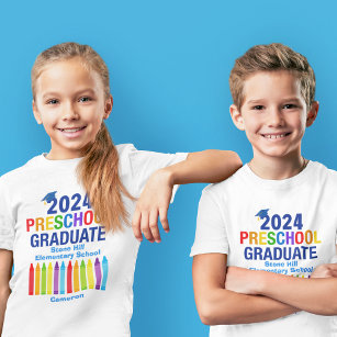 2024 Barn i Preschool Student Cute Anpassningsbar  T Shirt