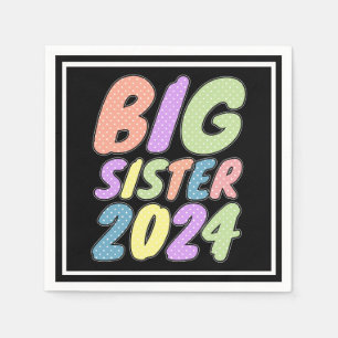2024 Big Sister Girly Dots Pappersservett