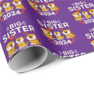 2024 Big Sister Tiger Kärlek Hearts Presentpapper