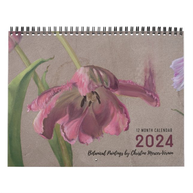 2024 Blommigt Botanical Art Calendar Kalender (Omslag)