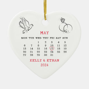 2024 Bröllop Gift Julgransprydnad Keramik