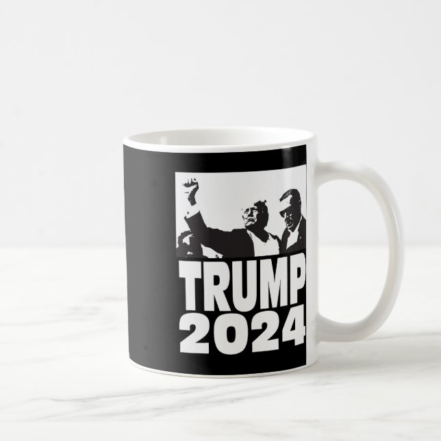 2024 Bulletsecure Teflon Don Rally Shooting Fist P Kaffemugg (Höger)