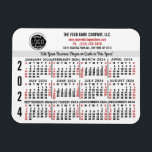 2024 Calendar Anpassningsbar Business Logotyp Namn Magnet<br><div class="desc">De här flexibla kalendermagneterna för 2024 som tittar i professionellen är perfekt för ditt företags kontorsvarumärke och marknadsföring. De har fet siffror i svart och röd på vitt. Framför allt bör du ge ditt företag en slogan och en slogan med företagets logotyp, namn, webbplats, mobil, adress. Dessa enkla, praktiska kalendermagneter...</div>